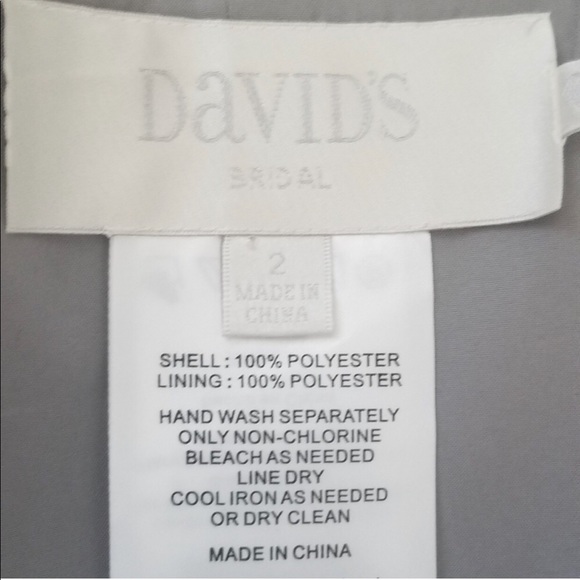 David's Bridal gown dress Mercury 2 strapless - Picture 7 of 7